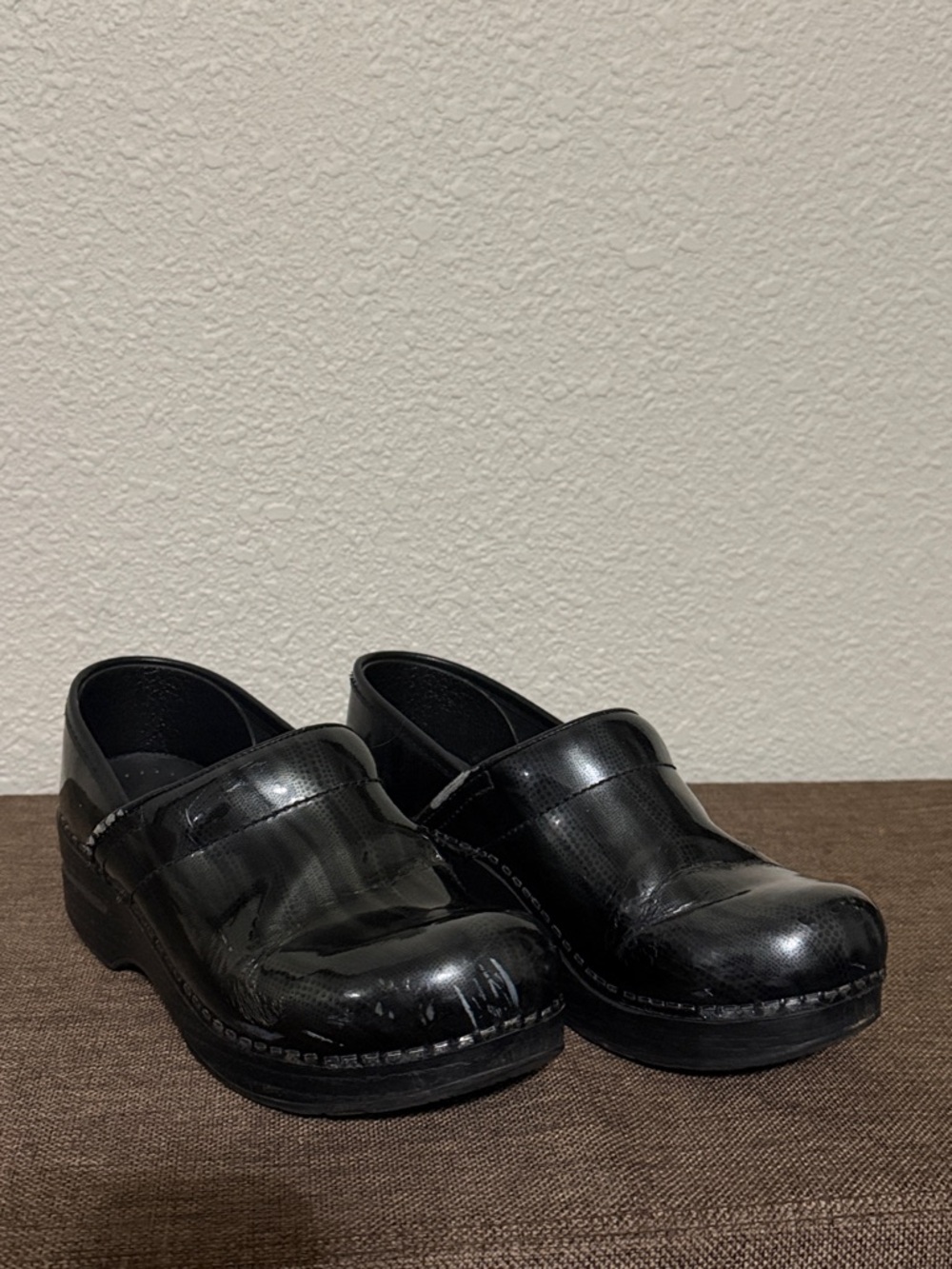 Dansko Black and Grey Women's size 36 Slip-On Clogs